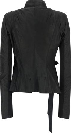 Rick Owens Womens Black Lamb Leather Jacket Clothing