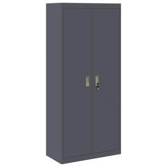 vidaXL Armario De Almacenamiento Antracita 80 X 40 X 180 Cm Acero Vidaxl