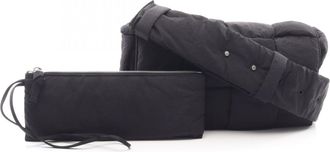Bottega Veneta Black Nylon Handbag Shoulder Bag (Pre-Owned)