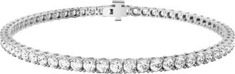 Diamond2Deal 14K Gold Lab Grown Diamond Straight-Line Tennis Bracelet 7