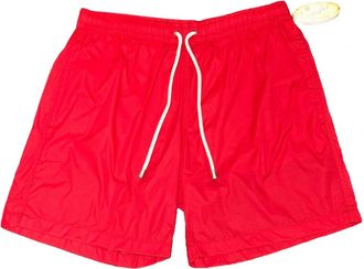 Hartford Mens Solid Swim Short In Red