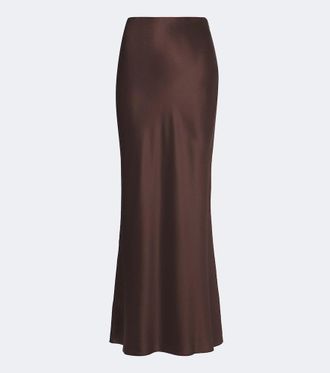 The Sei Draped silk charmeuse maxi skirt