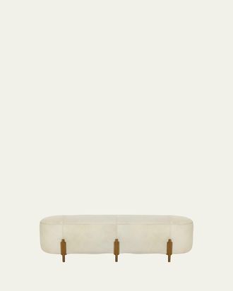 Arteriors Justin Hairhide Bench 62