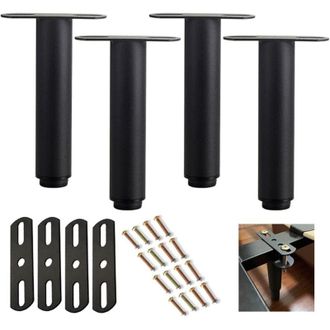 OEM Patas Para Muebles, 4 Patas Met&aacute;licas Ajustables Para Marcos De Cama, Patas De Soporte Centrales Resistentes De 35 Cm Para La Cabecera De La Cama -cre