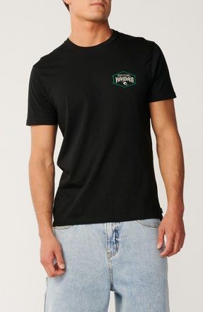 Rip Curl Aloha State Lockup Cotton Graphic T-Shirt in Black at Nordstrom, Size Medium