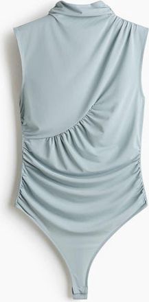 H&M Draped Thong Body in Light Dusty Turquoise at Nordstrom, Size X-Small