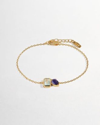Edge of Ember Toi Et Moi Blue Gemstone Bracelet at Nordstrom, Size 7.5