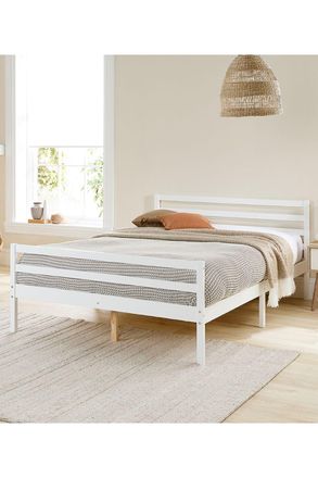 Aspire Home Accents Alpine Bed Frame in White | Size: King