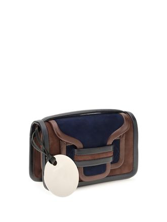 Pierre Hardy Womens Alpha Bag Brown-Navy Calf Leather Bos Taurus Shoulder