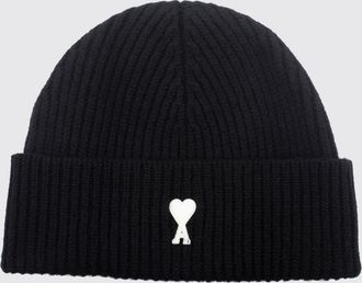 Ami Beanie in Pure Virgin Wool with Cuff and Contrast Logo