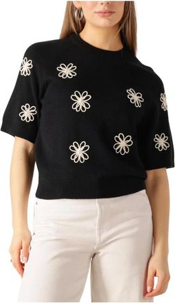 Object Object, Truien & Vesten, Dames, Zwart, XL, Zwarte Pullover Sweater Veelzijdig Chic