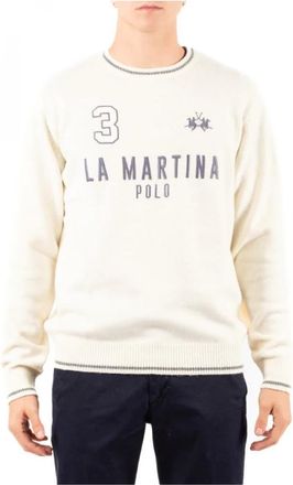 La Martina Hombre, Jerseys, Blanco, Talla: 2XL
