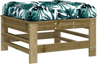 vidaXL Taburete De Jard&iacute;n Con Coj&iacute;n Madera De Pino Impregnada Vidaxl