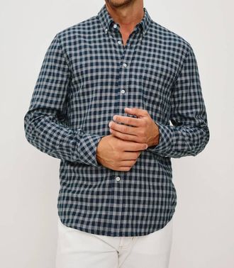 Rails Mens Vance Shirt In Navy Check