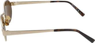 Saint Laurent Womens Sl Sunglasses Gold Metal