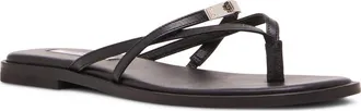 Steve Madden Catalina Flip Flop in Black Leather at Nordstrom, Size 7.5