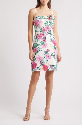 Lilly Pulitzer Nickola Floral Print Sleeveless Dress in Coconut at Nordstrom, Size 10