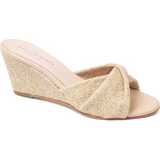 Patricia Green Julie Twisted Raffia Wedge Sandal in Natural Raffia at Nordstrom, Size 10