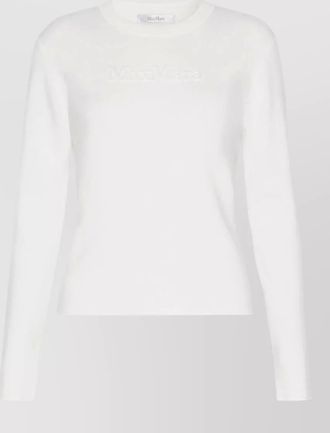 Max Mara virgin wool long-sleeve crew-neck sweater