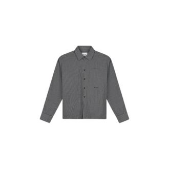 Olaf Hussein Checked Boxy Shirt - Heren - Casual Overhemden - Grijs - XL - Katoen - Overhemden