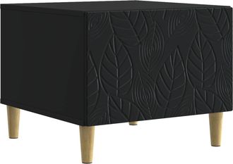 vidaXL Mesa De Centro Negro 50 X 49 X 40 Cm Madera De Ingenier&iacute;a Vidaxl