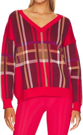 Beach Riot Joey Sweater In Holiday Plaid