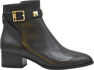 Michael Kors Britton Ankle Boot - Dames - Laarzen met Hak - Zwart - 36 EU - Leer - Schoenen