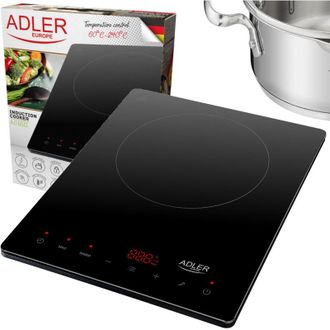 Adler Europe Ad 6513 Hobs Negro Encimera 29 Cm Con Placa De Inducci&oacute;n 1 Zona(s) - Adler