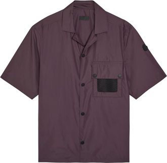 Moncler Logo Ripstop Shell Shirt - Purple - XL