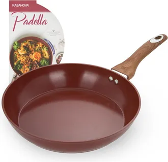KASANOVA Padella 28 cm in ceramica burgundy New Ceramic