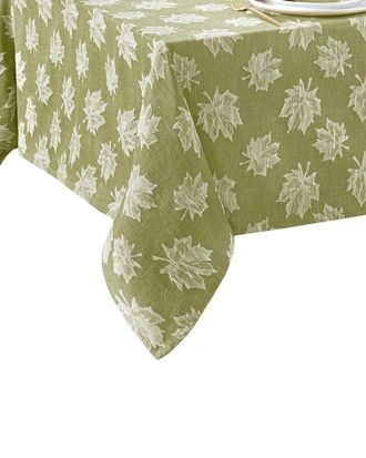 Elrene Falling Leaves Jacquard Tablecloth