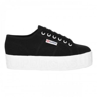 Superga Dames 2790 Logo Sneakers (Zwart)