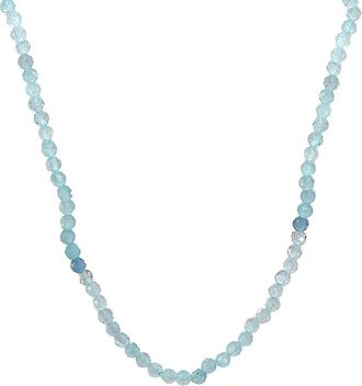 Jewelmak 14K Aquamarine Necklace