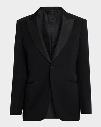 Tom Ford Men & apos;s Wool Grain de Poudre Evening Jacket