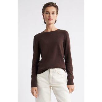 Nordstrom Cashmere Crewneck Sweater in Brown Coffee at Nordstrom Rack, Size X-Small