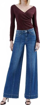 Flying Monkey High Rise Extreme Wide Leg Trouser Jeans In Medium