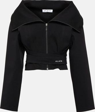 Alaia Cropped jersey jacket
