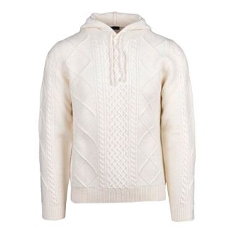 Paul & Shark Paul & Shark, Round-neck Knitwear, male, White, Size: M Maglione Intrecciato