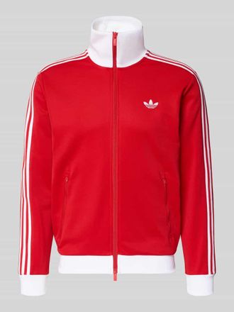 adidas Originals Regular Fit Sweatjacke mit Stehkragen Modell Classic in Rot, Gr&ouml;&szlig;e XXL