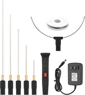 OEM Kit De Cortadora De Espuma El&eacute;ctrica Port&aacute;til De 24 W Con 5 Puntas Rectas Y 1 Punta Arqueada, L&aacute;piz De Corte Port&aacute;til De Temperatura Constante, Herram