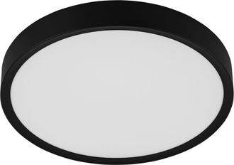 Loops Flush Ceiling Light Colour Black Shade White Plastic Bulb LED 33.5W Included