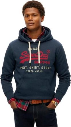 Superdry Uomo, Felpe, Blu, M, new