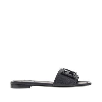 Fendi Baguette grained leather slides Woman 38+