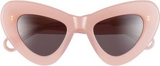 J.W.Anderson 49mm Butterfly Sunglasses in Pink 300 at Nordstrom
