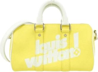Louis Vuitton Vintage, unisex, Geel, ONE Size, Leer, Pre-owned Boston tas