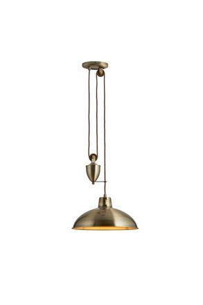 Netlighting Polka Dome Ceiling Pendant Light Antique Brass E27 in Gold