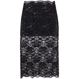 Paco Rabanne Floral-lace Sheer Skirt
