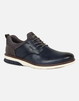 Rieker Mens Bench Mens Casual Shoes - New Navy Lea - Size: 10.5