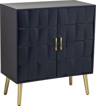 Wanderlust Deco Recibidor De Madera Negro 76x38x83h Cm