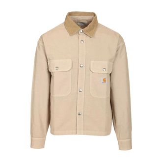 Carhartt Work in Progress Prescott Shirt Jacket - Heren - Zomerjassen - Beige - S - Katoen - Jassen